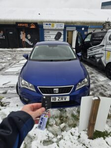 Seat key transponder key programmed by MJS Locksmiths