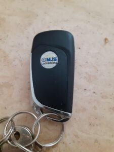 Car Key Cut with MJS logo